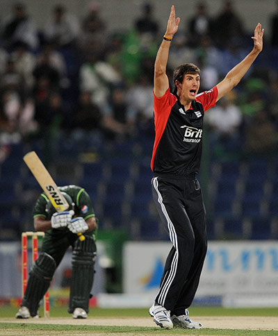 1st ODI: Steven Finn of England successfully appeals for the wicket of Asad Shafiq