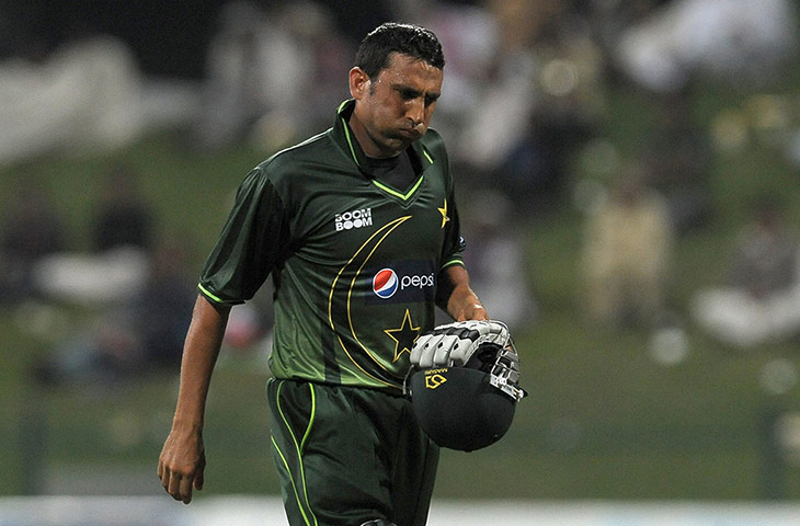 First ODI: Pakistan's Younis Khan walks back to the pavilion after his dismissal