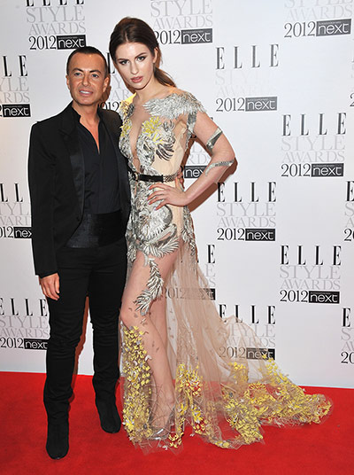 Elle style awards: Tali Lennox with Julien Macdonald