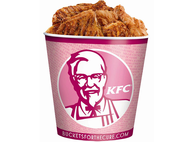 Breast cancer products: KFC buckets for the cure
