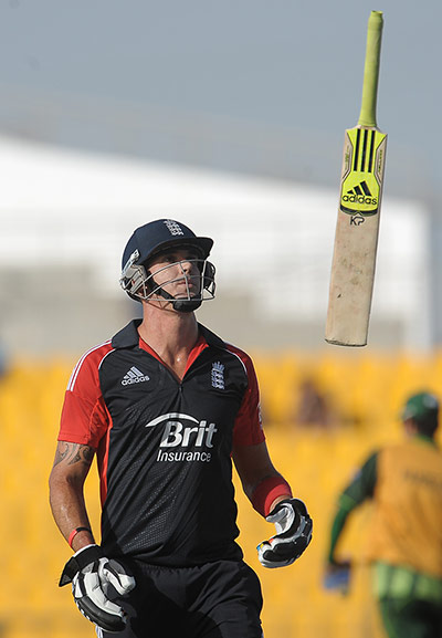 2nd ODI: England's Kevin Pietersen after being dismissed by Pakistan's Saeed Ajmal 