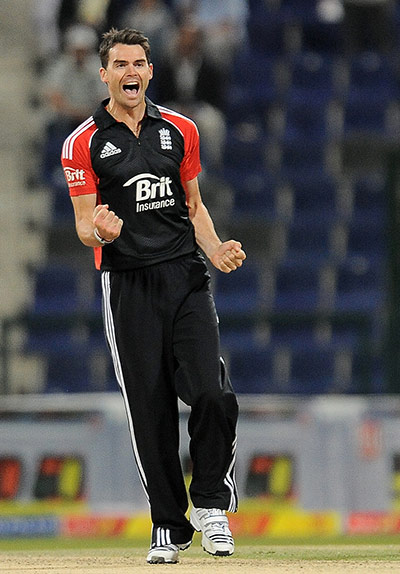 2nd ODI: England's James Anderson celebrates dismissing Pakistan's Mohammad Hafeez