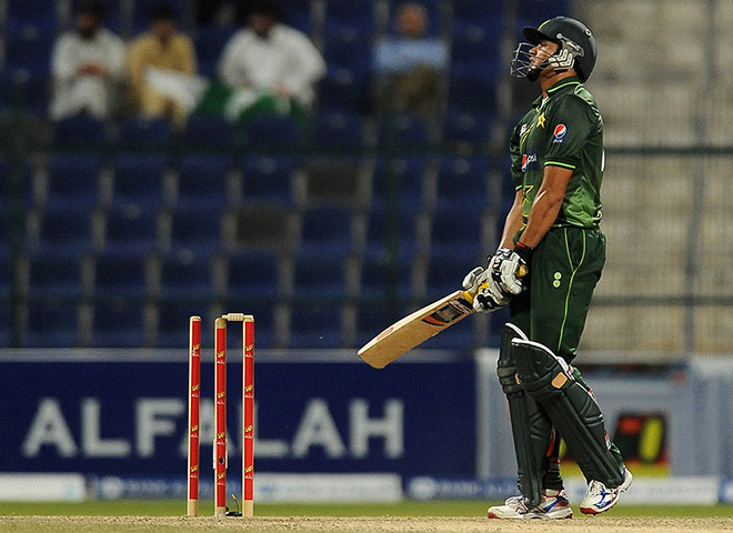 2nd ODI: Pakistan's Azhar Ali gets dismissed by England's Samit Patel