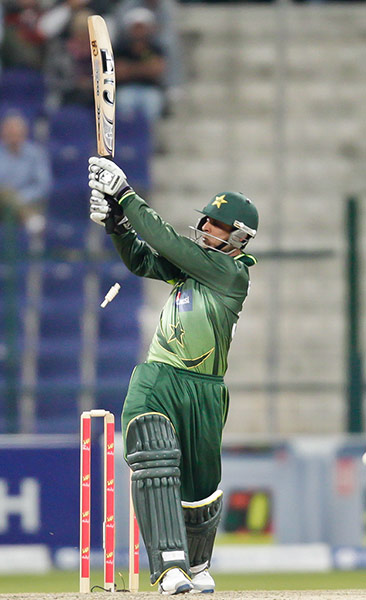 2nd ODI: Pakistan's Abdur Rehman is bowled by England's Steven Finn