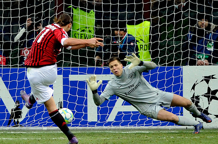 Champions League Wed: AC Milan's Ibrahimovic scores a penalty against Arsenal