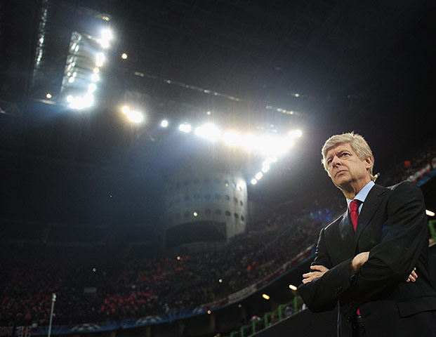 Champions League Wed: Arsene Wenger ahead of the AC Milan v Arsenal Champions League match