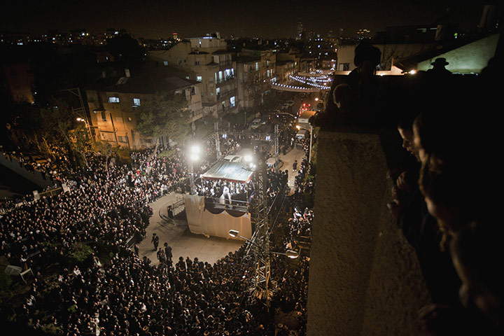 Jewish wedding: Ultra-Orthodox Jews gather for traditional Jewish wedding