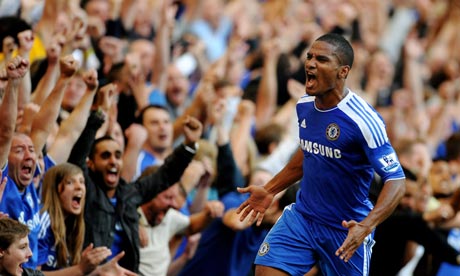 Chelsea's Florent Malouda celebrates