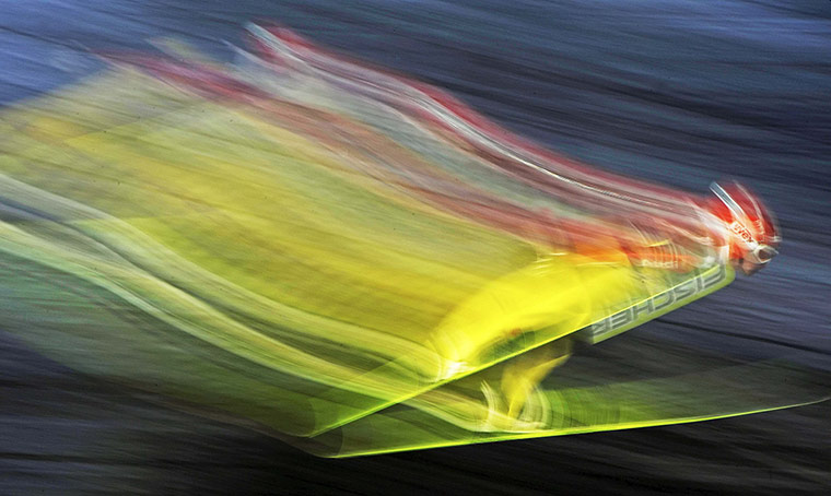 Best of the week: Richard Freitag at a practice session at the Team Tour World Cup