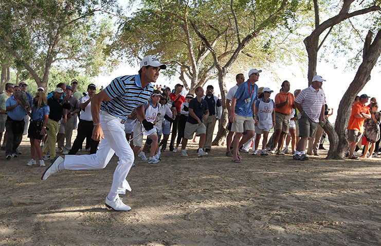 Best of the week: Rafael Cabrera-Bello runs to check on his shot 