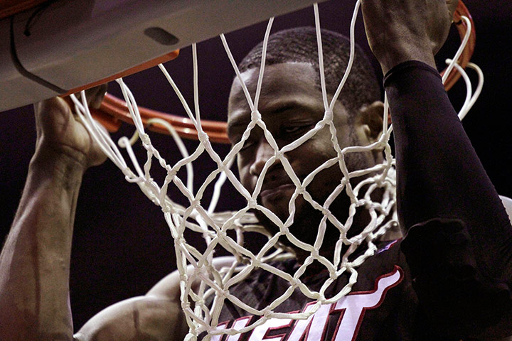 Sport pics of the week: Miami Heat's Wade before their NBA game against Milwaukee Bucks