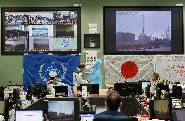 inside Fukushima: flags written with messages of support