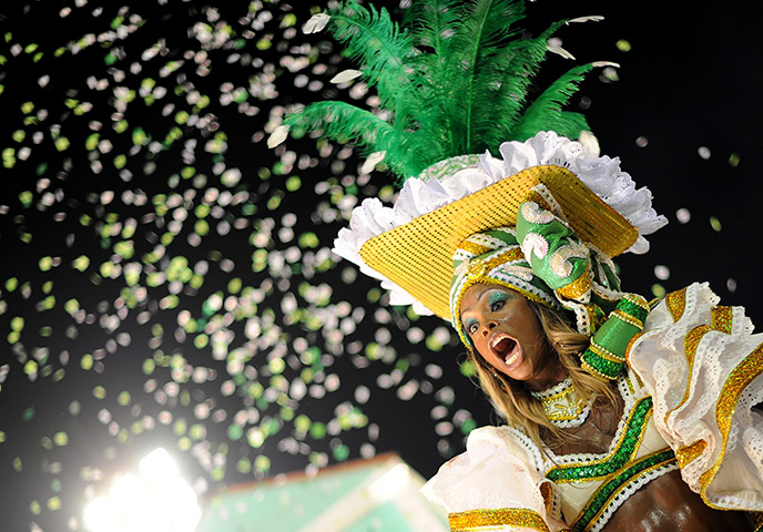 Rio Carnival: Imperatriz samba school performs during the first night of carnival parade