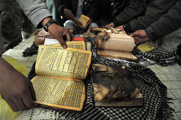 Bagram protest: copies of the Qur'an