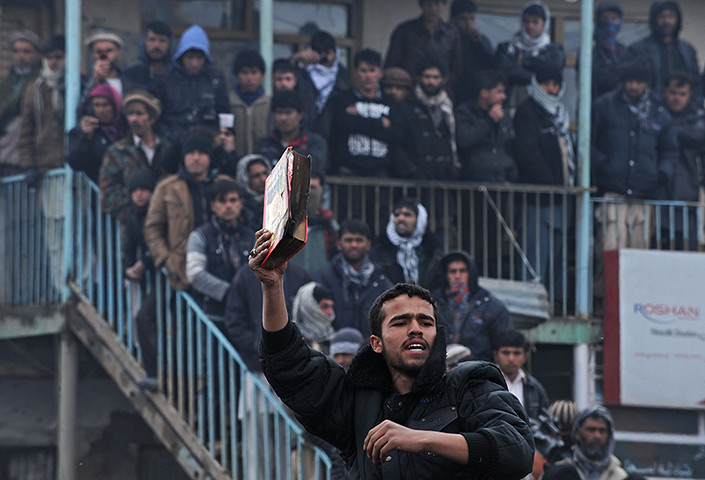 Bagram protest: half-burnt Qur'an