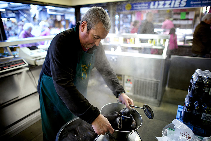 Black pudding stall: Tony Chadwick