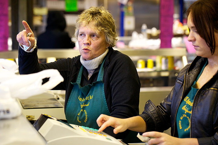 Black pudding stall: Mary Chadwick