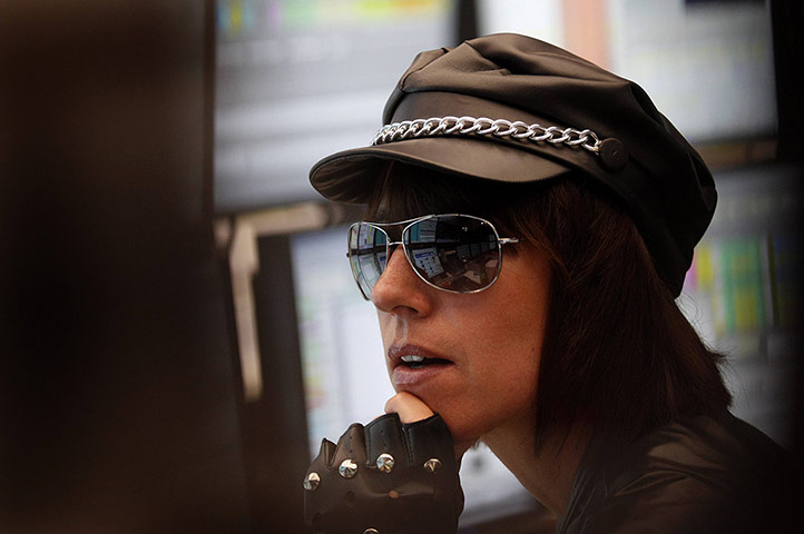 Frankfurt stock exchange: biker