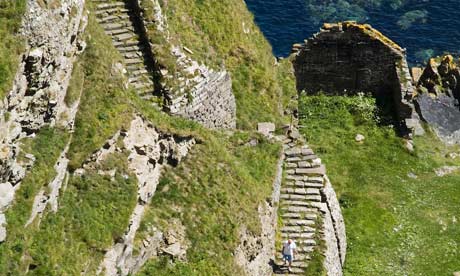 steep stone steps, Caithness