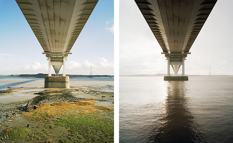 Sea change: tide pictures: Severn Bridge