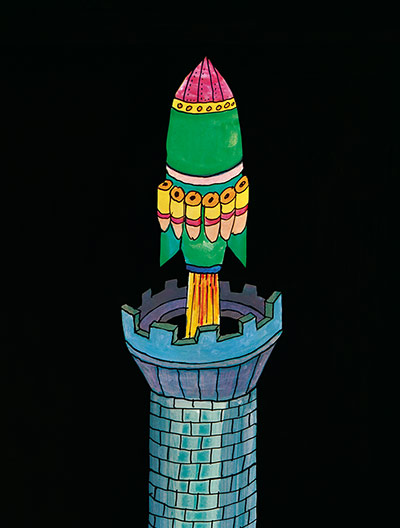 Tomi Ungerer: Illustration from Tomi Ungerer's Moon Man