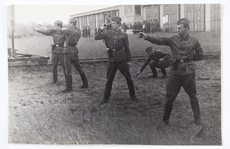 KGB: Karpichkov (far right) training at the KGB centre in Minsk