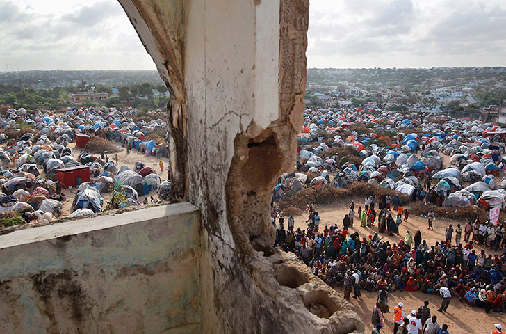 Somalai timeline: Somali famine refugees in Mogadishu