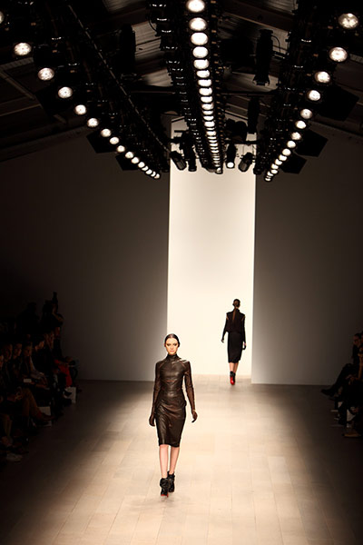 LFW 23 gallery: Model for Todd Lynn AW12 show