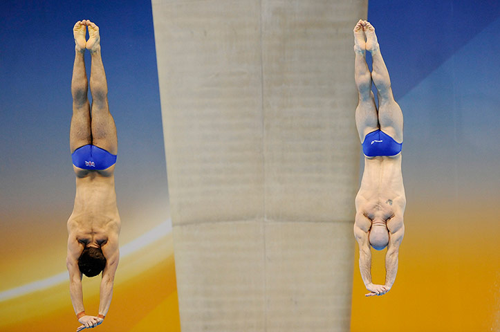 Diving Thursday: Daley and Waterfield complete a reverse dive at the FINA Diving world cup