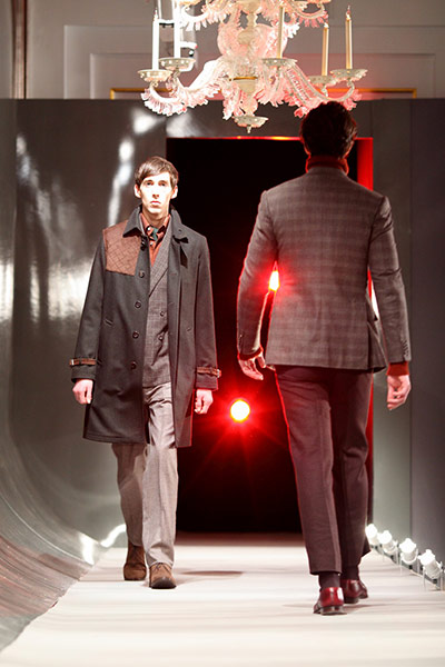 LFW Rake event: Models on runway at Rake AW12 event