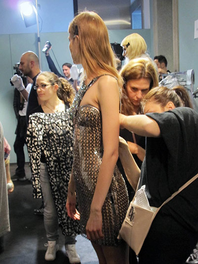 Versace Milan: Backstage at Versace in Milan