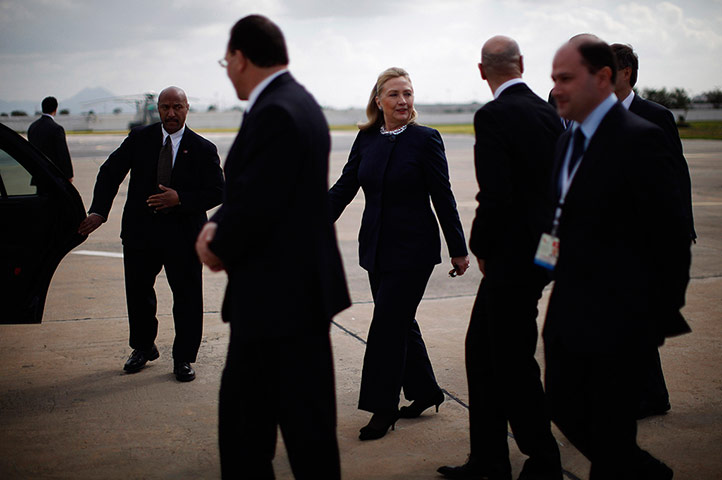 24 Hours: U.S. Secretary of State Hillary Clinton arrives in Tunis