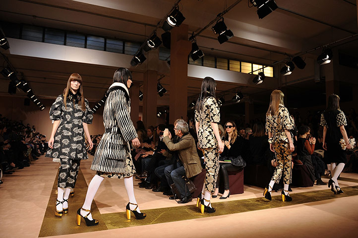 Milan fashion week: Models walk the runway at the Marni show