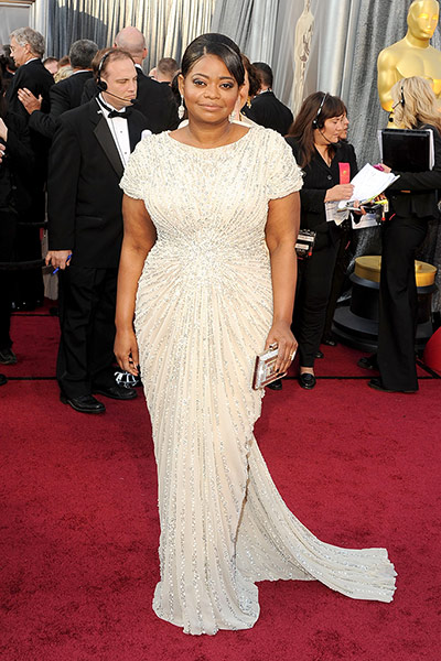 Oscars red carpet: Octavia Spencer, Best Actress nominee, in Tadashi Shoji