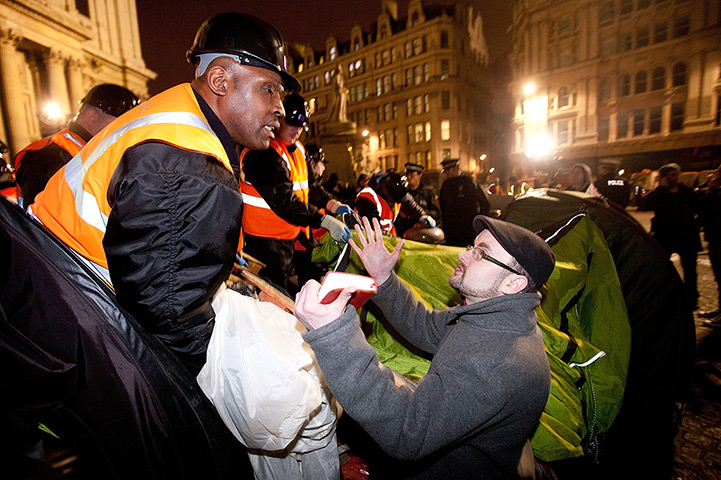 Occupy London eviction: Bailiffs move in to begin clearing the Occupy protest camp