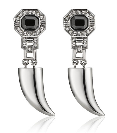 Milan Darkness: Milan Darkness silver Mawi Tusk earrings
