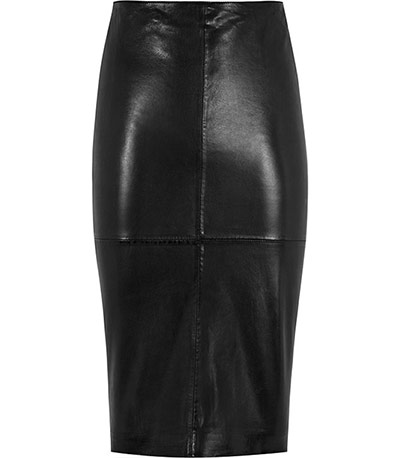 Milan Darkness: Milan Darkness Reiss leather pencil skirt