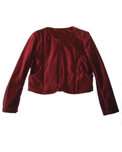 Milan Darkness: Milan Darkness red velvet Reluxe jacket