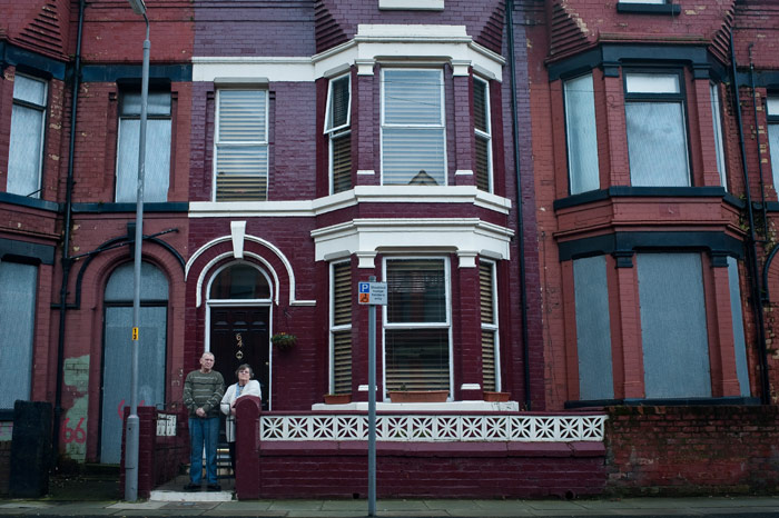 Ciara pathfinders gallery: Pat and John Dunn by their home in Bootle