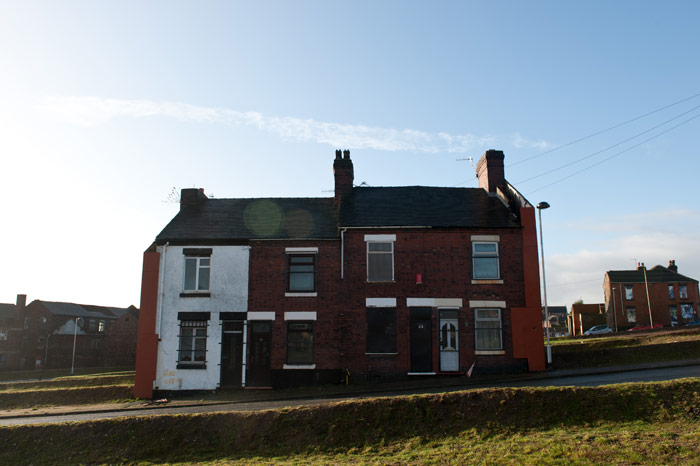 Ciara pathfinders gallery: Houses in a demolition zone in Hanley, Stoke