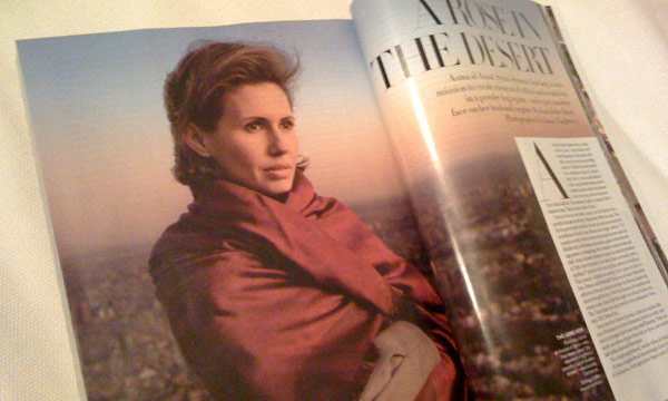 Dictators Wives: Asma Assad in American Vogue