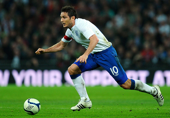 England Captains: Frank Lampard in action during the friendly match between England and Spain