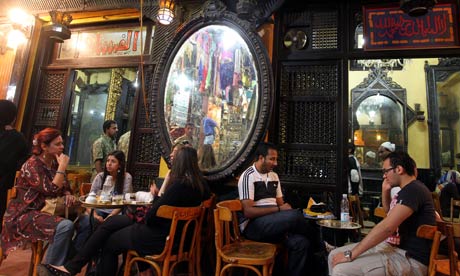 Coffee Shops  World on Cafe   Egypt S Most Famous Coffee Shop   In Cairo  Egypt  Photograph