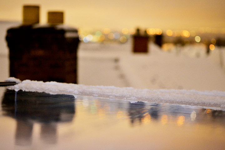 Reader's snow pictures: 'The view from the attic window'