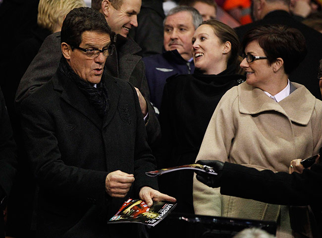 Liverpool v Spurs: England manager Capello ahead of the Liverpool and Tottenham Hotspur