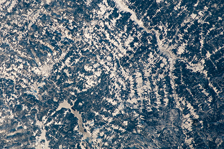 Satellite eye on earth: agricultural fields in southeastern Quebec