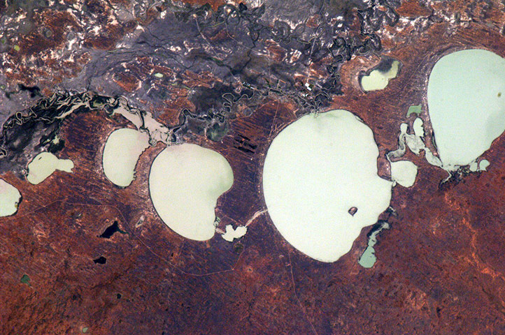 Satellite eye on earth: The Menindee Lake system along the Darling River seen from another angle.