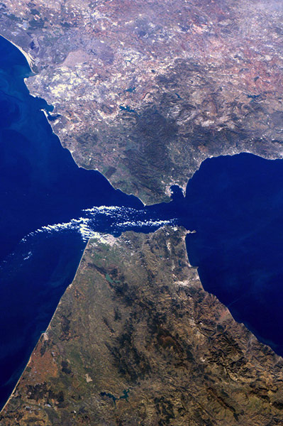 Satellite eye on earth: The Strait of Gibraltar, where Europe meets Africa