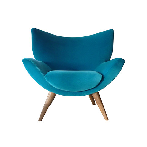 spring brights: John Lewis velvet chair spring brights