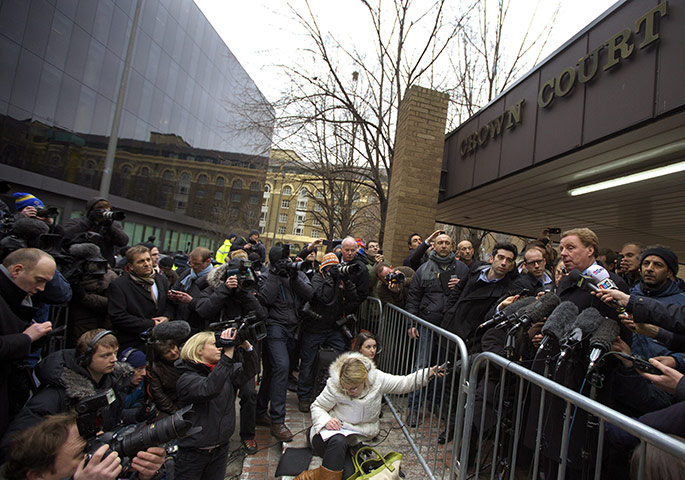 24 hours in pictures: arry Redknapp speaks to reporters outside the Southwark Crown Court
